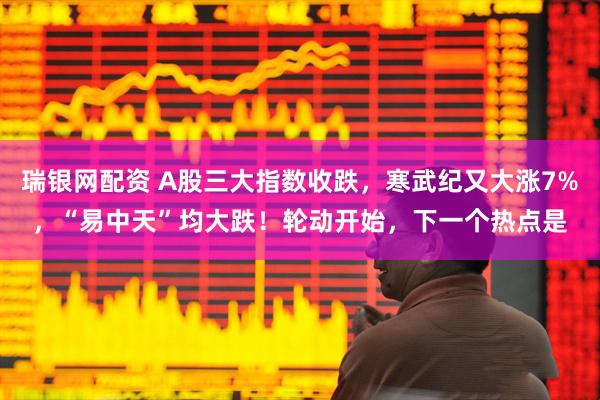 瑞银网配资 A股三大指数收跌，寒武纪又大涨7%，“易中天”均大跌！轮动开始，下一个热点是