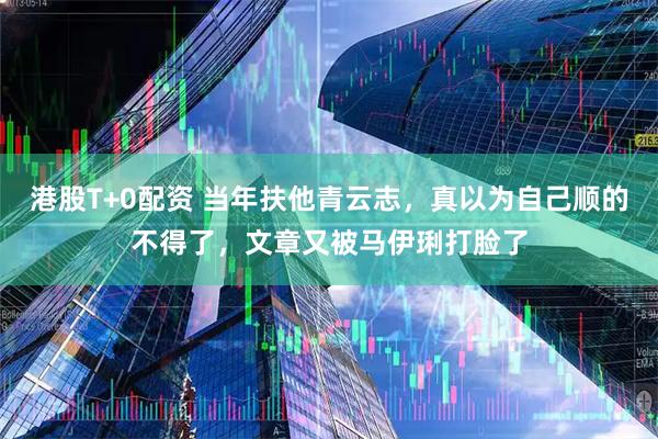 港股T+0配资 当年扶他青云志，真以为自己顺的不得了，文章又被马伊琍打脸了